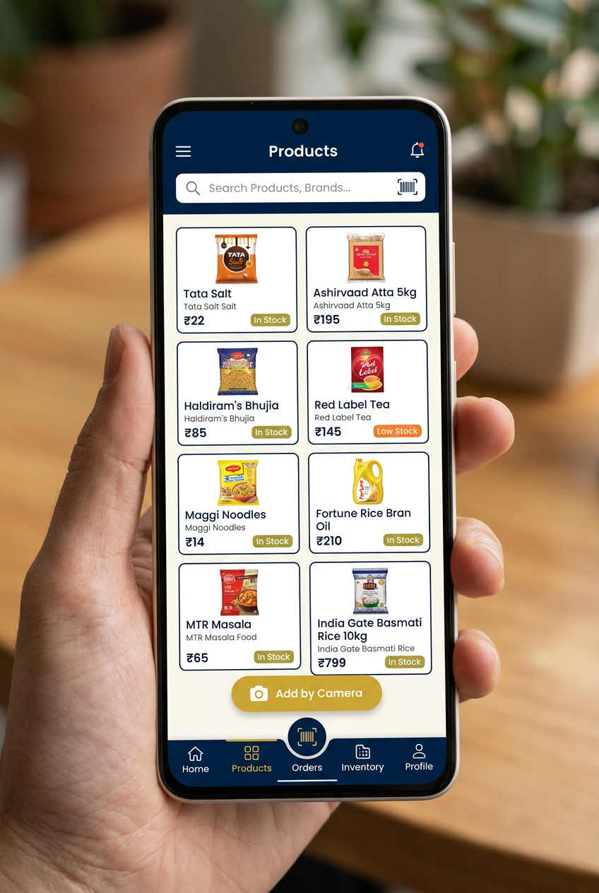 Add products by camera